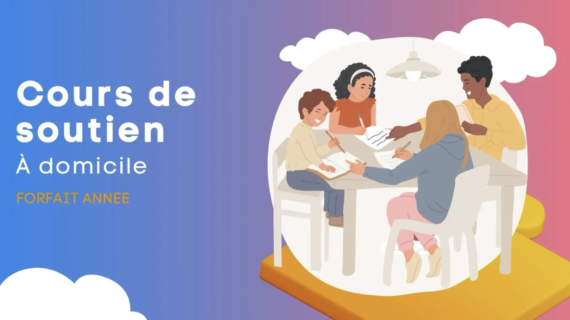 Forfait année : des services de <span>soutien scolaire à domicile par Cours Academy</span>